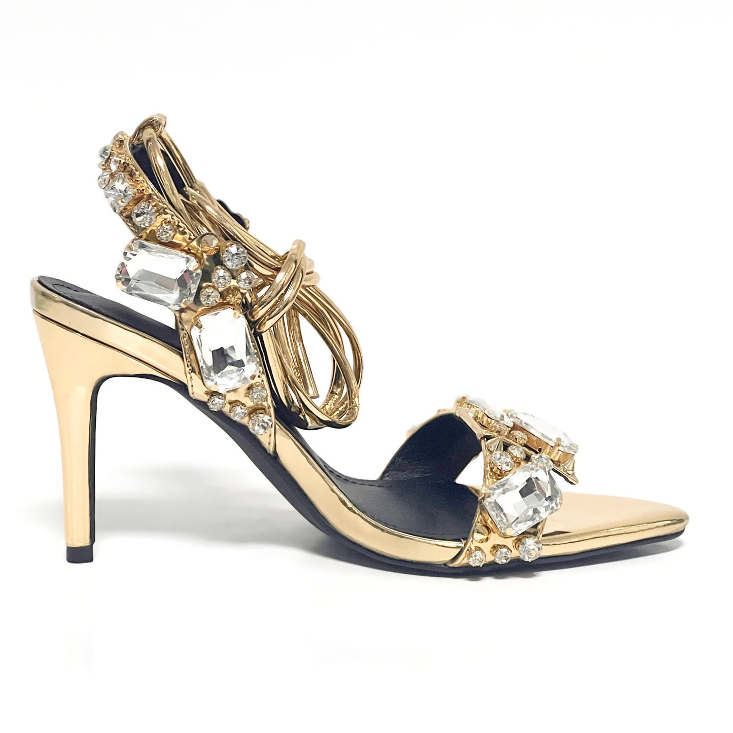 Radiant Goddess Rhinestone Stiletto Heels