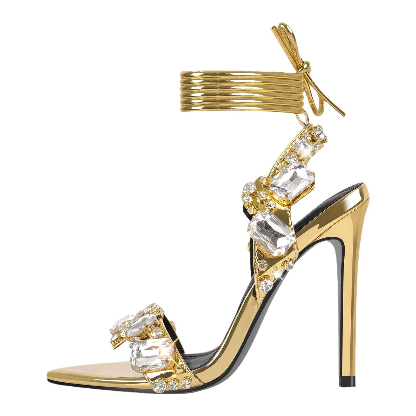 Radiant Goddess Rhinestone Stiletto Heels