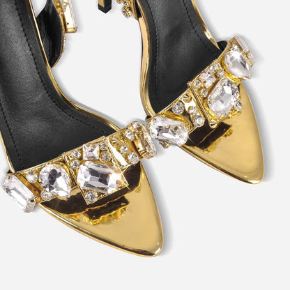 Radiant Goddess Rhinestone Stiletto Heels