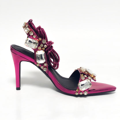 Radiant Goddess Rhinestone Stiletto Heels