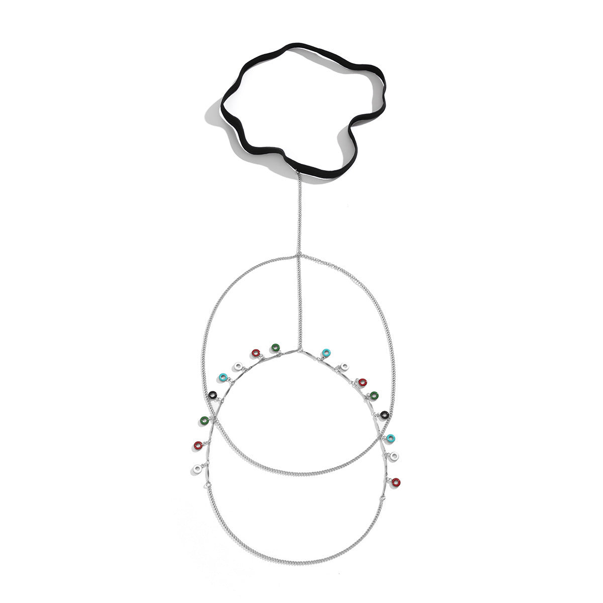 Simple Geometric Star Rhinestone Tassel Thigh Chain