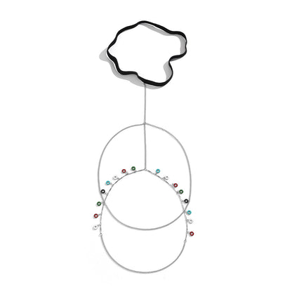 Simple Geometric Star Rhinestone Tassel Thigh Chain