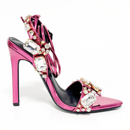Radiant Goddess Rhinestone Stiletto Heels