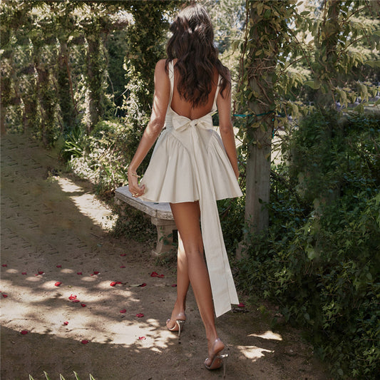 Midnight Elegance Bow Dress