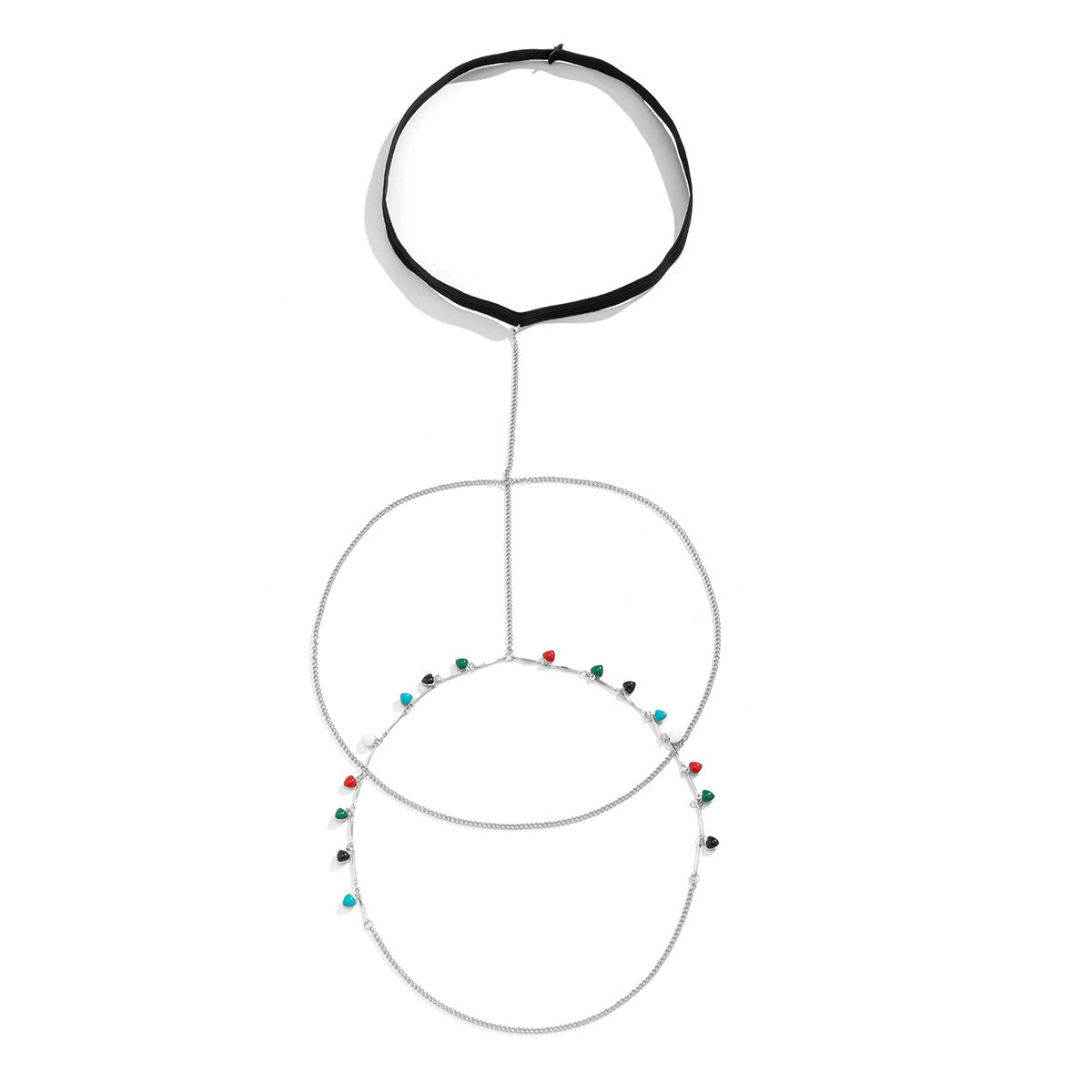 Simple Geometric Star Rhinestone Tassel Thigh Chain