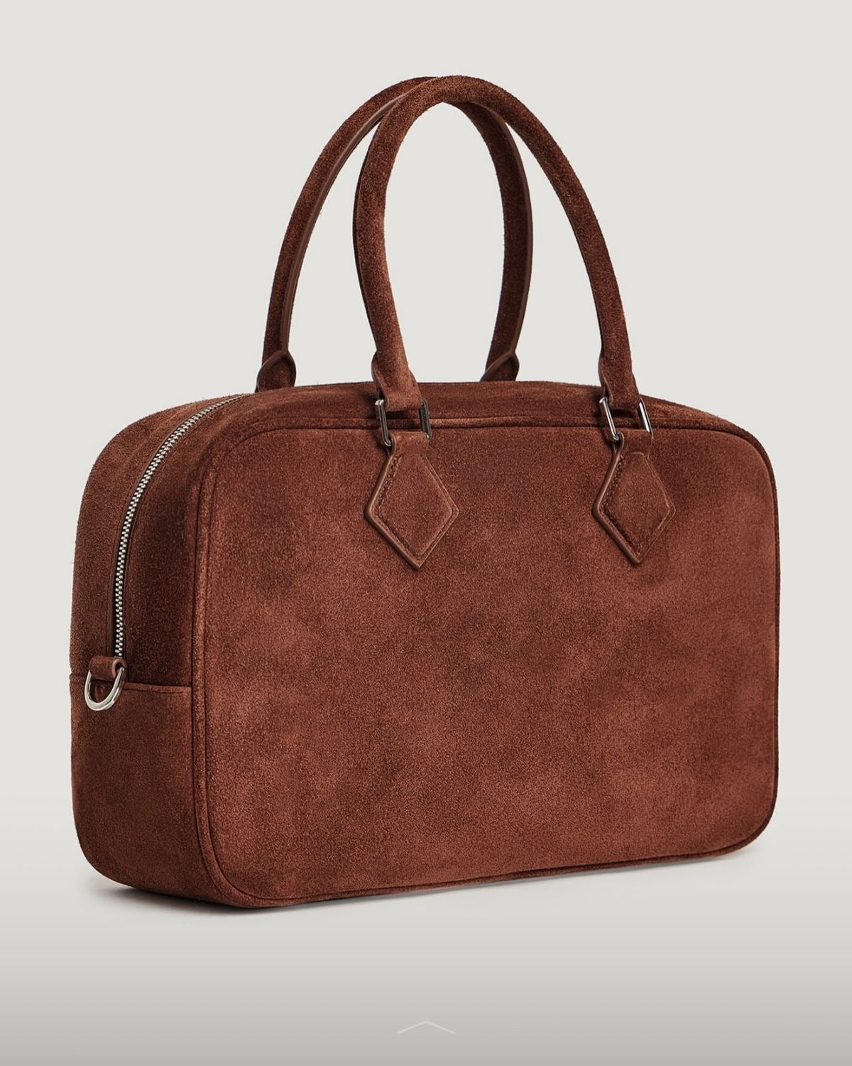 Fame Faux Leather Boxy Handbag with Handle