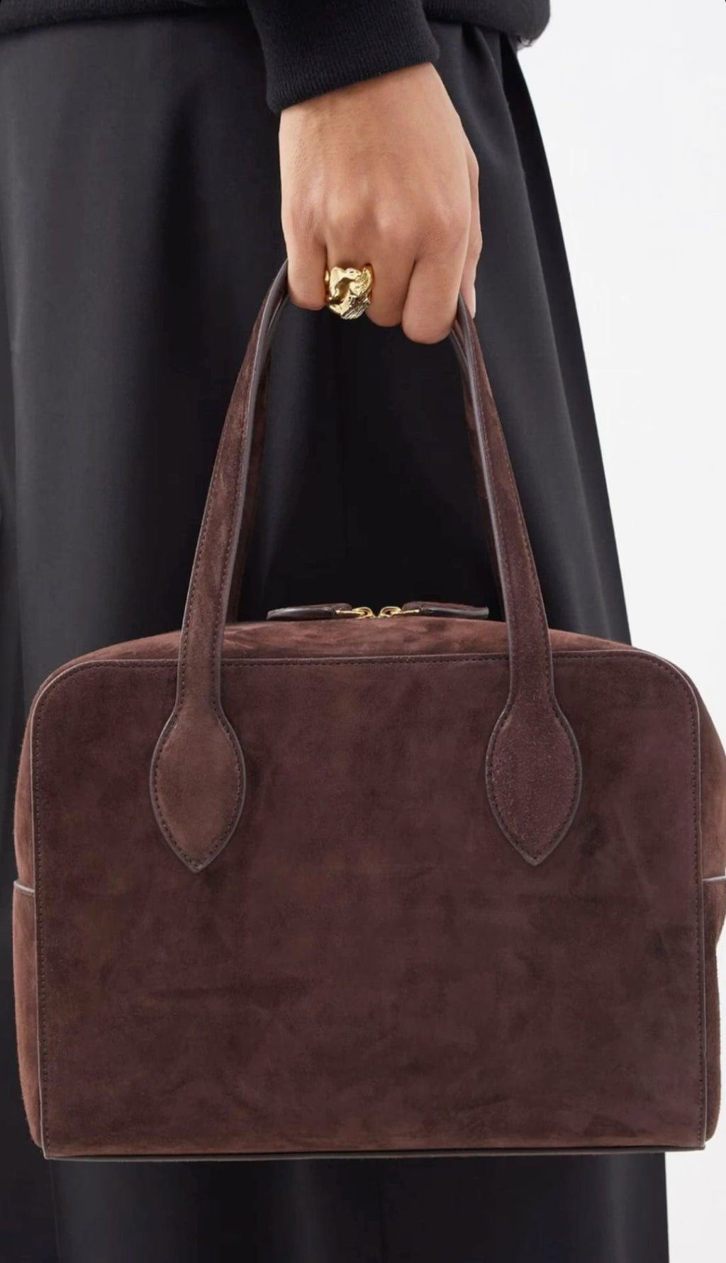 Fame Faux Leather Boxy Handbag with Handle