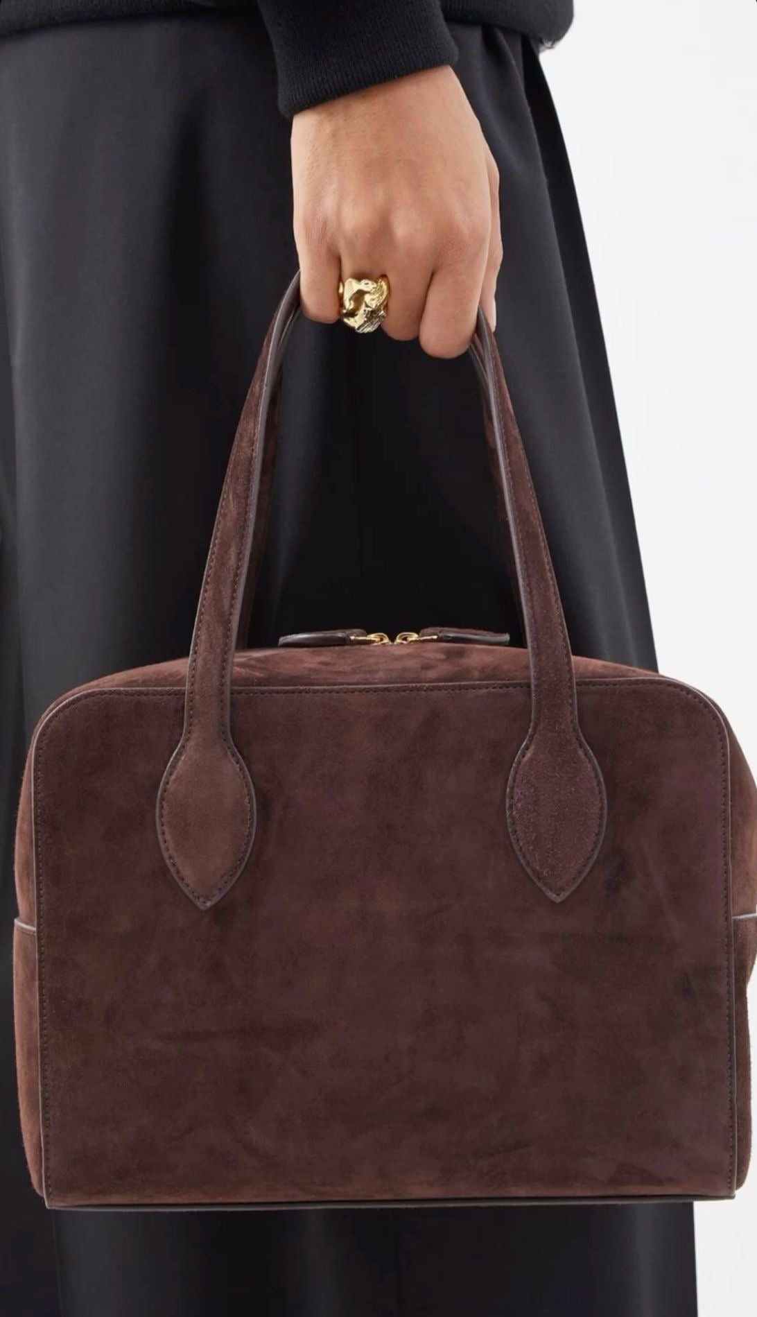 Fame Faux Leather Boxy Handbag with Handle