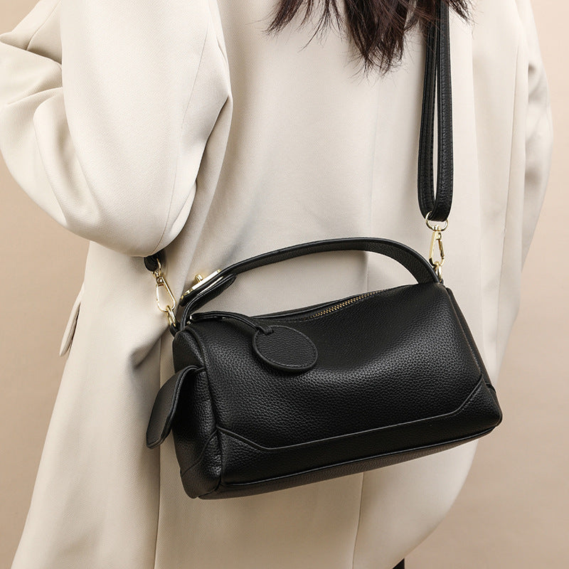 Crossbody Soft Leather Large Capacity Pillow Bag