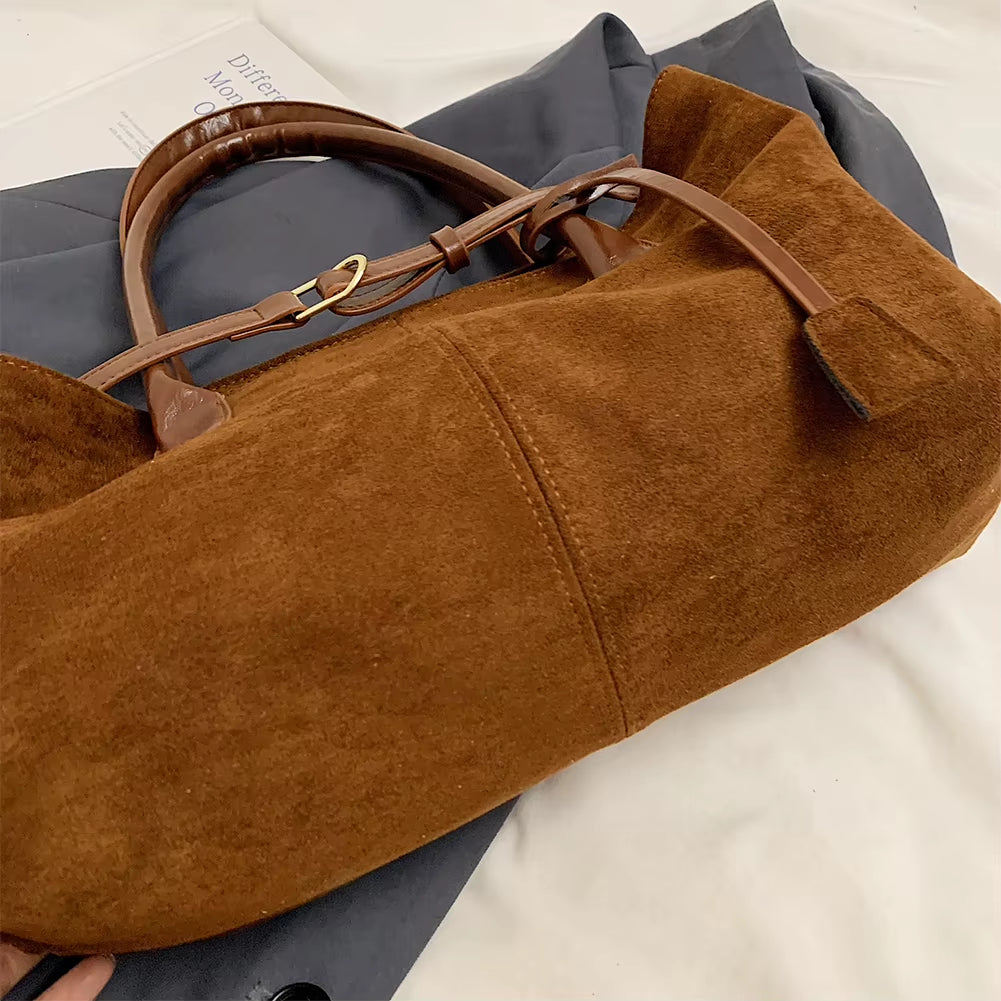 Women PU Fashion Shoulder Bag Large Capacity Casual Tote Handbag Solid Color Simple Commuting Bag Travel Hobo Bag