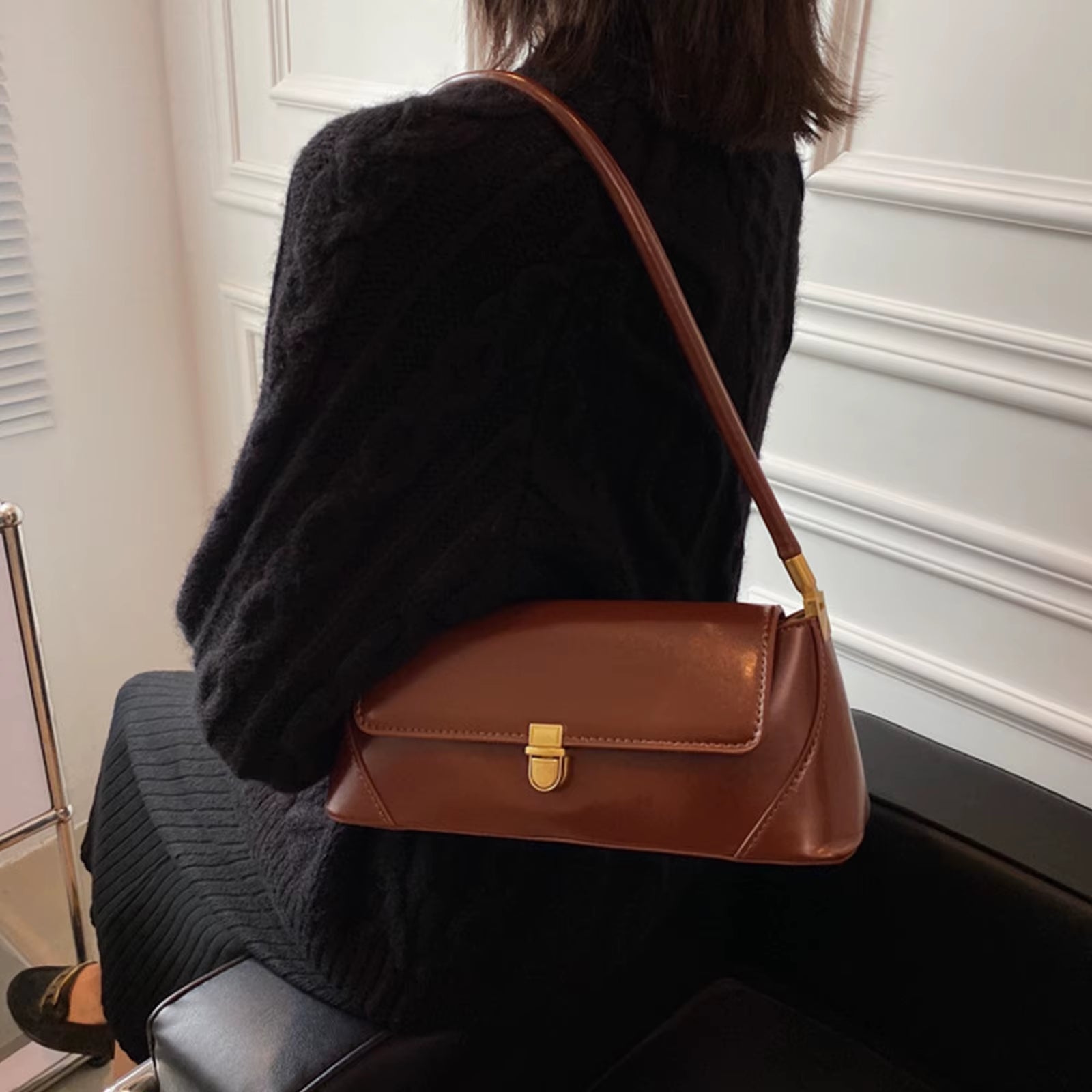 Luxury Brand Crossbody Bags for Women Fashion Design Underarm 2025 Woman Shoulder Bag Female Handbag and Purses Solid Color ﻿
