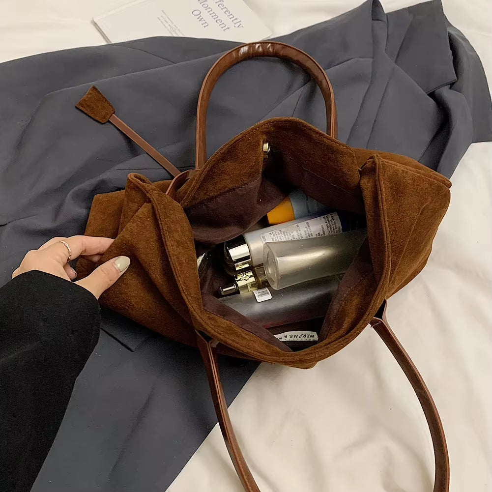 Women PU Fashion Shoulder Bag Large Capacity Casual Tote Handbag Solid Color Simple Commuting Bag Travel Hobo Bag